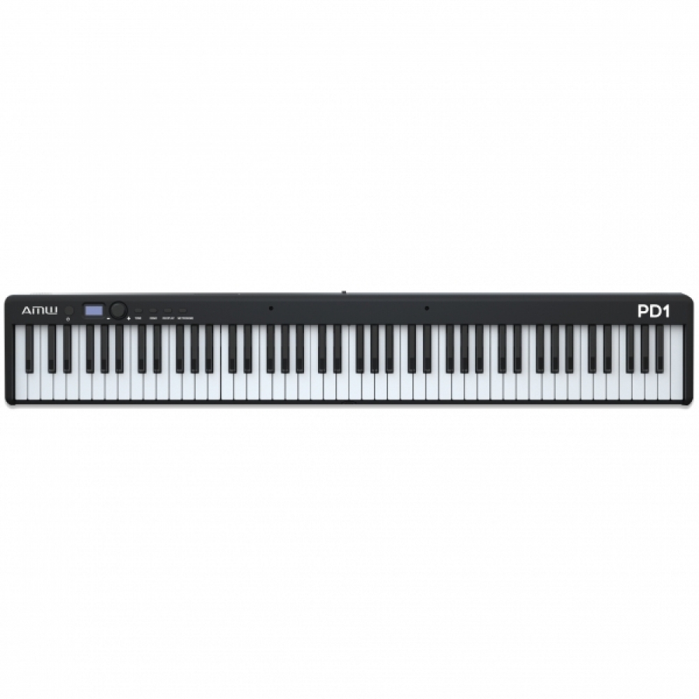 (USADO) AMW PD1 Black Piano Digital Dobrável com 88 Teclas e Acessórios !