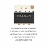 (USADO) AMW PD1 Black Piano Digital Dobrável com 88 Teclas e Acessórios !