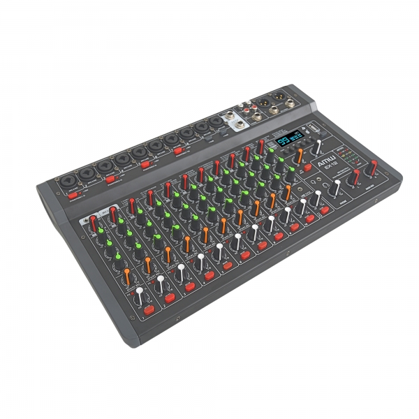 AMW EX12 Mesa de Som Profissional 12 Canais 99 EFX BT Interface USB