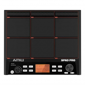 AMW SPAD PRO Sampler PAD Percussão 9 PADs Sons Externos SD 512 MB