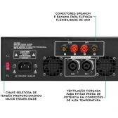 AMW DPower 1300 Amplificador de Potência 2 Canais Bivolt 1300W RMS