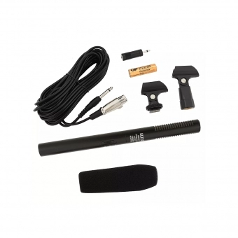 ELTEC BM320 Microfone Shotgun Boom Mic Condensador de Eletreto