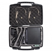 AMW BU200 Kit Microfone Sem Fio Duplo Bodypack Auricular UHF Digital 2B 2A