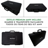 AMW AU7000 Microfone Sem Fio Profissional 4 Canais Digital UHF Multibanda
