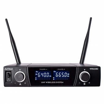 AMW BU230 Microfone sem Fio Duplo Auricular UHF Digital + Case