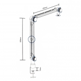 AMW STD89 Braço Articulado Suporte para microfone Premium