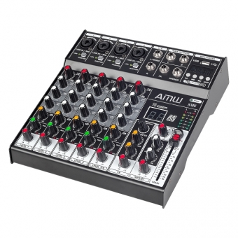 (USADO) AMW SM6 v2 Mesa de Som 6 Canais com Efeitos DSP BT e USB