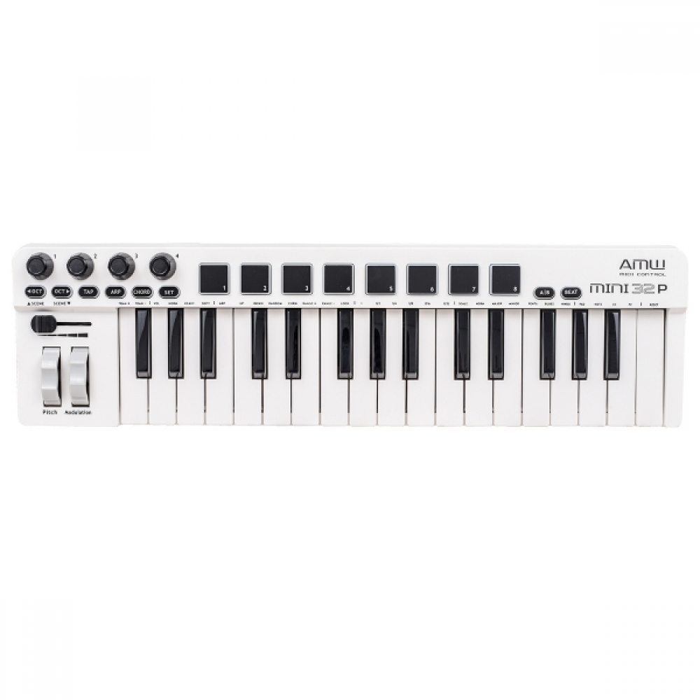 (USADO) AMW Mini 32 PAD White Teclado Controlador Midi