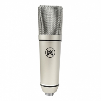 (USADO) Amw AMC2 Microfone Condensador XLR FET 34mm Banhado a Ouro + Shockmount