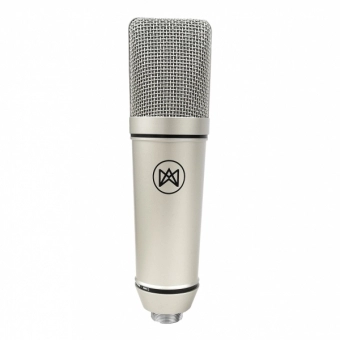 (USADO) Amw AMC2 Microfone Condensador XLR FET 34mm Banhado a Ouro + Shockmount