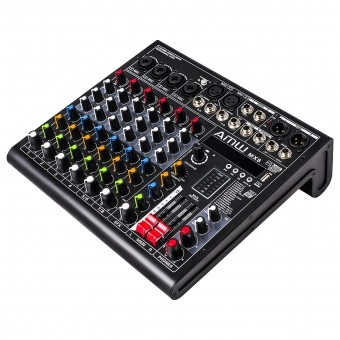 AMW MX8 v2 Mesa de Som 8 Canais 6 XLR EFX Interface USB