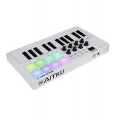 AMW Smartkey 25 White Teclado Controlador Midi USB Teclas 8 PADs Knobs