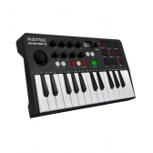 AMW Master 25 Black Teclado Controlador Midi 9 PADs 8 Knobs Visor OLED