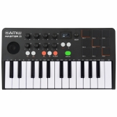 (USADO) AMW Master 25 Black Teclado Controlador Midi 9 PADs 8 Knobs Visor OLED