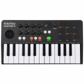(USADO) AMW Master 25 Black Teclado Controlador Midi 9 PADs 8 Knobs Visor OLED
