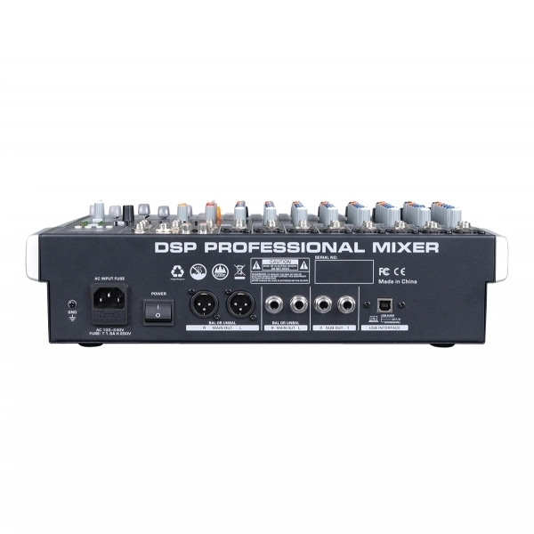 (USADO) AMW M10 Fx v3 Mesa de Som 10 Canais com EFX BT Player Sub Out e Interface!