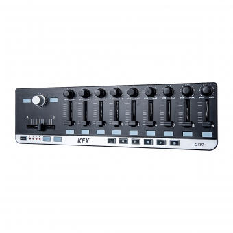 KFX CR9 Controlador Midi USB para Daw 9 Faders Botões etc