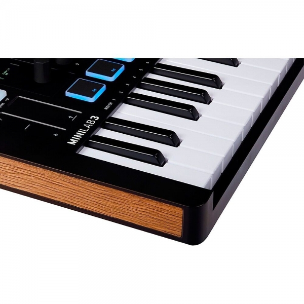 Étui Rigide Pour Clavier MIDI Arturia MiniLab 3 / MkII - Coque De Voyage Avec Poignée (Vert Menthe)