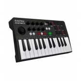 (USADO) AMW Master 25 Black Teclado Controlador Midi 9 PADs 8 Knobs Visor OLED