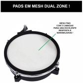 (USADO) AMW ED8 Pro Bateria Eletrônica All Mesh Dual + Choke + Modulo novo
