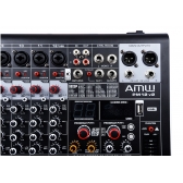 (USADO) Amw Pm12 v2 Fx Mesa De Som 12 Canais 99 Efx DSP Interface USB Eq BT