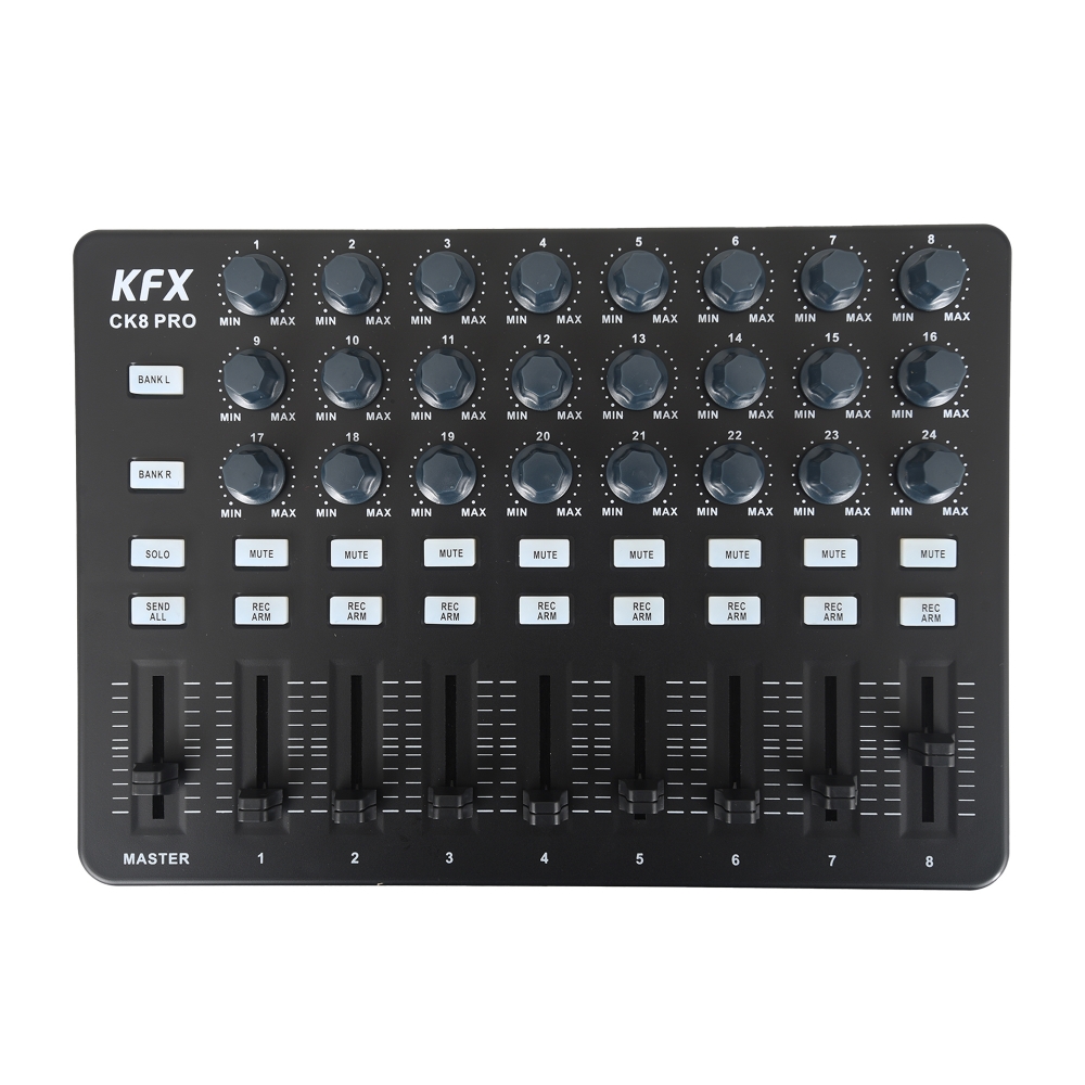 KFX CK8 Pro Controlador MIDI USB DAW 9 Faders 24 Knobs 18 B