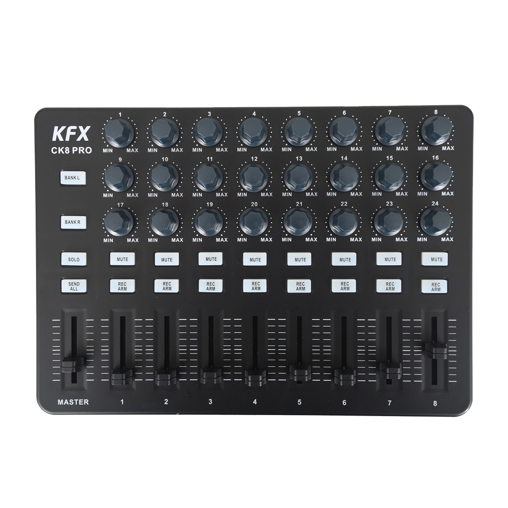 KFX CK8 Pro Controlador MIDI USB DAW 9 Faders 24 Knobs 18 B