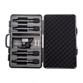 (USADO) AMW AU7000 Microfone Sem Fio Profissional 4 Canais Digital UHF Multibanda WR488Q