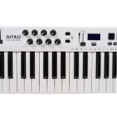 AMW P61X White Teclado Controlador Midi USB com 61 Teclas PADs Faders e Knobs
