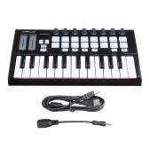 KFX Mini 25 Ultra Teclado Controlador Midi USB 25 Teclas 16 Clip PADs